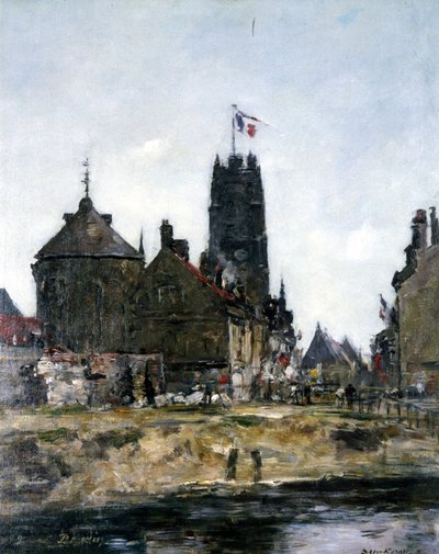 Dunkerque, feestdag door Eugene Louis Boudin